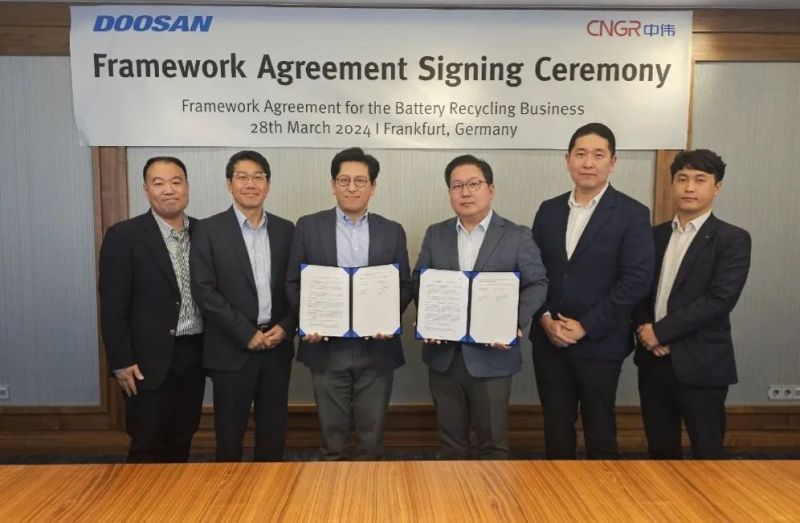 pg国际股份与Doosan Recycling Solution签定框架和谈，联手索求电池回收领域